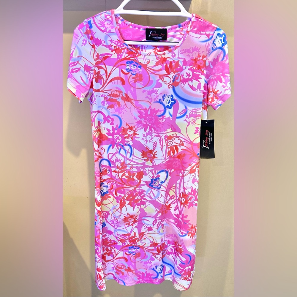 Abby Joy women’s dress, new with tags, 100% polyester, made in India, gorgeous! - Picture 1 of 4